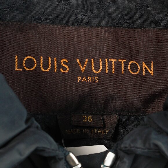 Louis Vuitton Black Belted Patch Goose-Feather-Fill Puffer Jacket - Picture 11 of 14